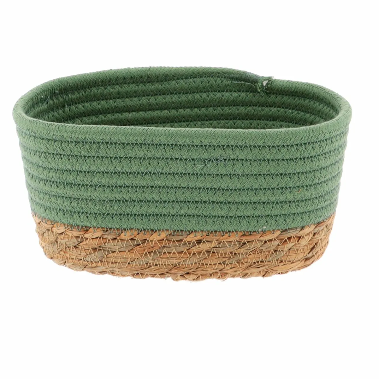 TENDANCE Lot de 3 paniers de rangement (H13 cm) Timeless Vert Vert kaki Clearance