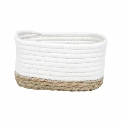 TENDANCE Lot de 3 paniers de rangement (H13 cm) Timeless Blanc New