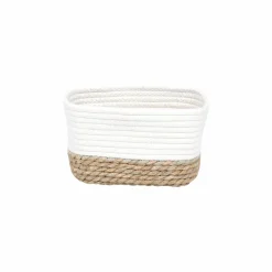 TENDANCE Lot de 3 paniers de rangement (H13 cm) Timeless Blanc New