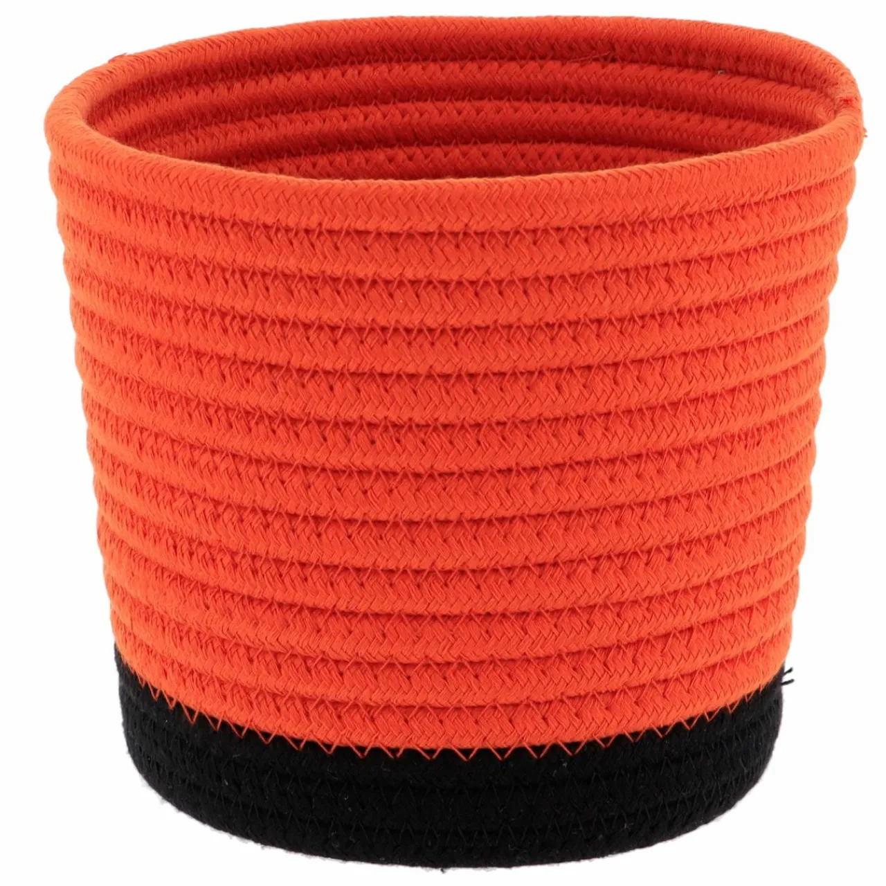 TENDANCE Lot de 3 paniers (H16 cm) Black Line Terre de sienne/Noir Rouge brun Discount