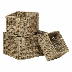 TENDANCE Lot de 3 paniers Kaleo Marron Outlet