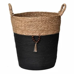 TENDANCE Lot de 3 paniers à linge (H45 cm) Jya Noir Outlet