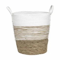 TENDANCE Lot de 3 paniers à linge (H47 cm) Seo Blanc Discount
