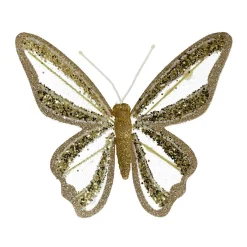 KAEMINGK Lot de 2 Papillons sur pince (H14 cm) Rêverie Or Sale