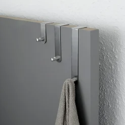 TENDANCE Lot de 3 patères de porte acier inoxydable (H7-13-19 cm) Chrome Argent Sale