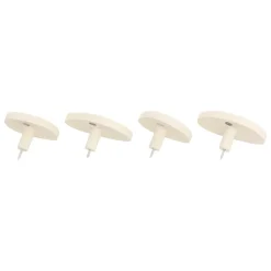 Atmosphera, cru017dateur d'intu017drieur Lot de 4 patères murales bois (H10 cm) Karen Ivoire