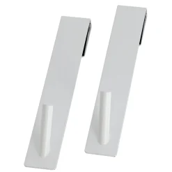 TENDANCE Lot de 2 patères à suspendre spécial paroi de douche (H18 cm) Blanc Outlet