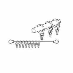 LUANCE Lot de 8 pinces Argent Clearance