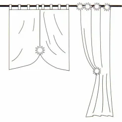 LUANCE Lot de 2 pinces rideau Central Park Or Online