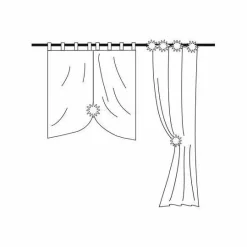 LUANCE Lot de 2 pinces rideau Helios Or Hot