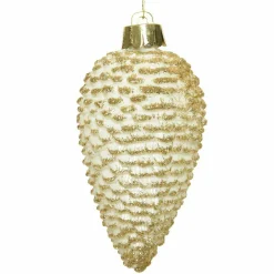 KAEMINGK Lot de 6 pommes de pin à suspendre (H8 cm) Alpine Blanc laine Discount