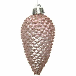 KAEMINGK Lot de 6 pommes de pin à suspendre (H8 cm) Alpine Rose poudré Best