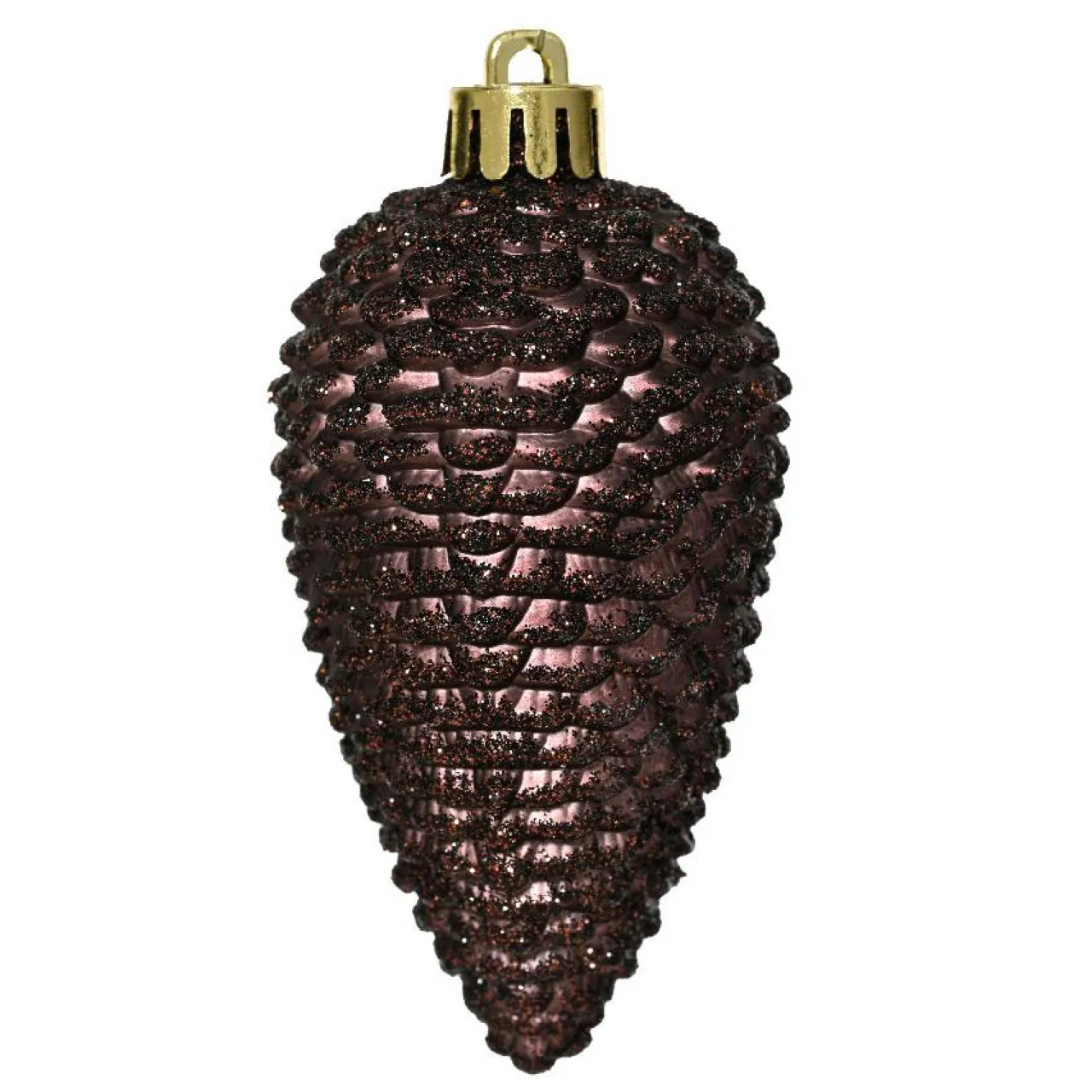 KAEMINGK Lot de 6 pommes de pin à suspendre (H8 cm) Alpine Noir truffé Hot
