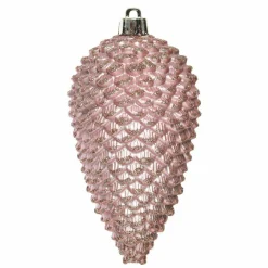KAEMINGK Lot de 4 pommes de pin à suspendre (H12 cm) Alpine Rose poudré Sale