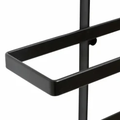 EMINZA Lot de 2 porte-bouteilles muraux métal 12 emplacements (H139 cm) Léo Noir