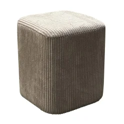 EMINZA Lot de 2 poufs en velours (H38 cm) Shan Taupe Online