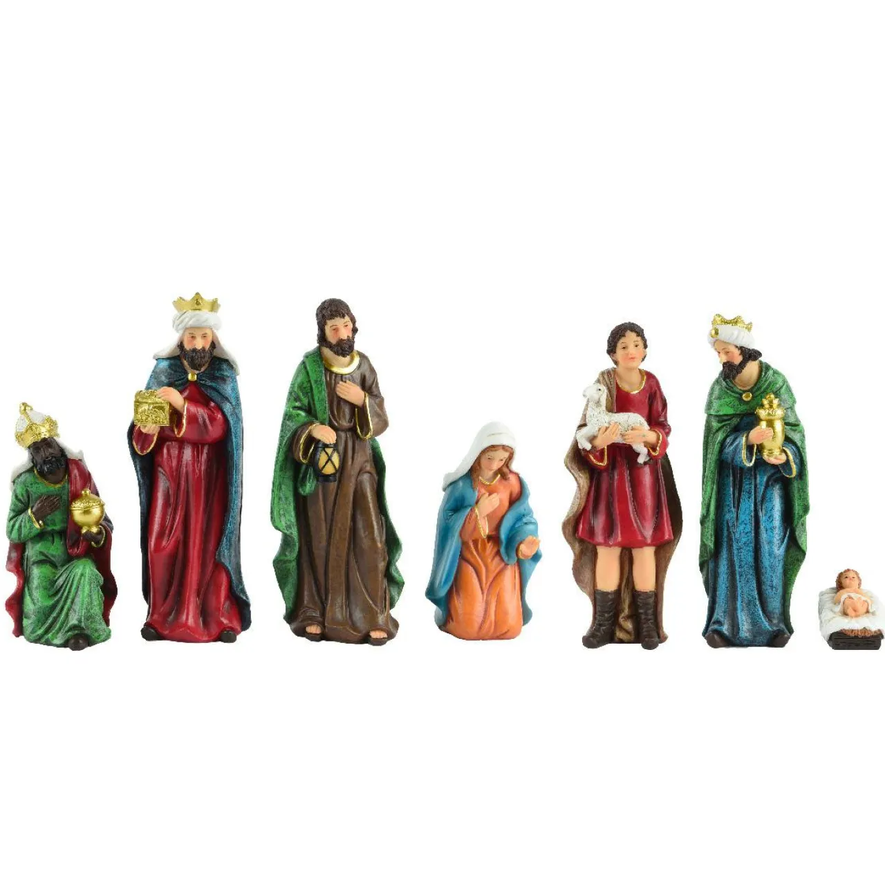 KAEMINGK Lot de 7 santons (Hauteur 12,50 cm) d'Achille Multicolore Online
