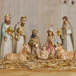KAEMINGK Lot de 8 santons (Hauteur 20 cm) de Gioia Beige Best
