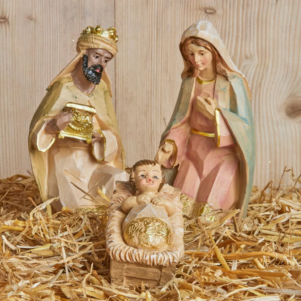 KAEMINGK Lot de 8 santons (Hauteur 20 cm) de Gioia Beige Best