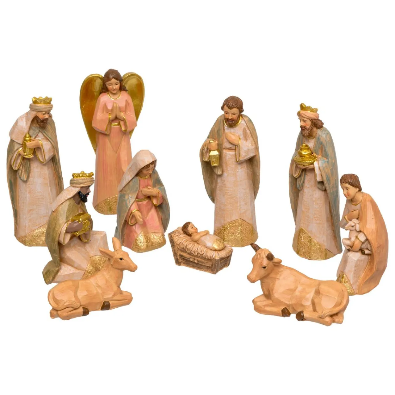 JJA Lot de 10 santons (Hauteur 15 cm) De Tilana Or Online