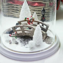 KAEMINGK Lot de 9 sapins pour aménager un village Blanc Discount