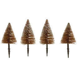 FEERIC LIGHTS Lot de 4 sapins sur pince (H15 cm) Forêt enchantée Marron Best