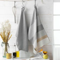 douceur d'intu017drieur Lot de 3 serviettes coton tissé (40 x 40 cm) Iliabe hes Blanc Discount