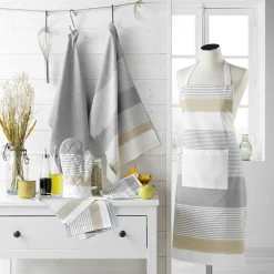 douceur d'intu017drieur Lot de 3 serviettes coton tissé (40 x 40 cm) Iliabe hes Blanc Discount