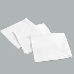 DOUCEUR D'INTERIEUR Lot de 3 serviettes coton (40 x 40 cm) Charline Blanc Clearance