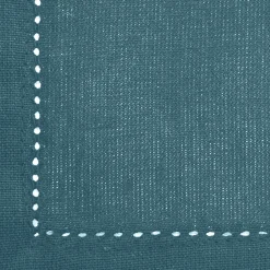 ATMOSPHERA Lot de 4 serviettes coton (40 x 40 cm) Chambray Bleu canard Sale