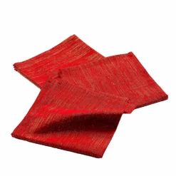 DOUCEUR D'INTERIEUR Lot de 3 serviettes coton (40 x 40 cm) Elegancia Rouge Online