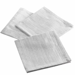 DOUCEUR D'INTERIEUR Lot de 3 serviettes coton (40 x 40 cm) Elegancia Argent Best