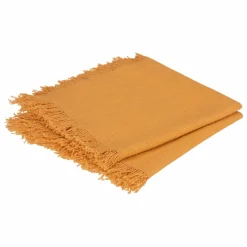 ATMOSPHERA Lot de 2 serviettes coton (40 x 40 cm) Maha Jaune ocre Best