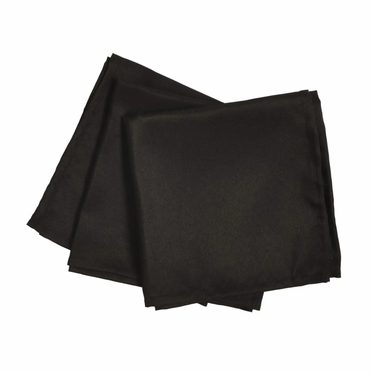 EMINZA Lot de 3 serviettes de table polyester (40 x 40 cm) Elise es Noir Clearance