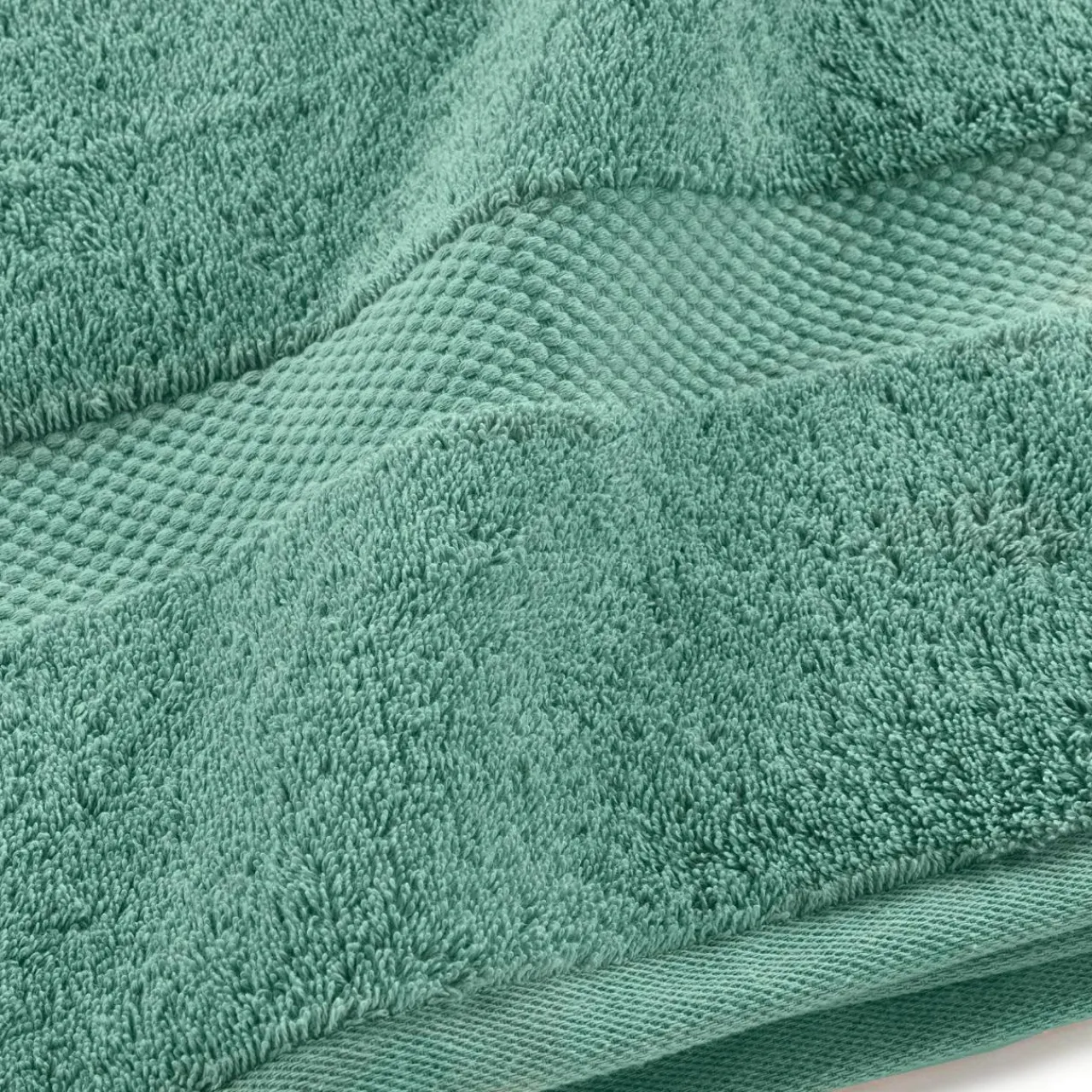 douceur d'intu017drieur Lot de 4 serviettes de toilette coton (70 x 130 cm) Elegance céladon Vert Clearance
