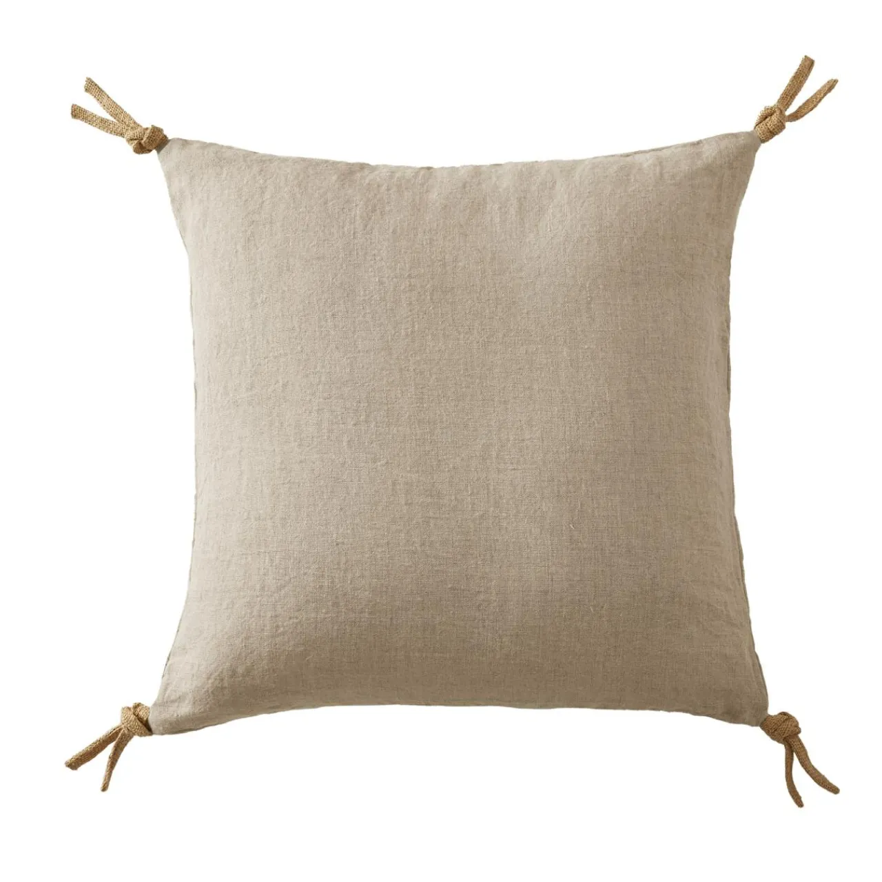 EMINZA Lot de 3 serviettes lin lavé (40 x 40 cm) Louise s Beige Sale