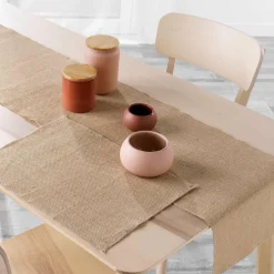 DOUCEUR D'INTERIEUR Lot de 2 sets de table jute (33 x 45 cm) Leny Beige