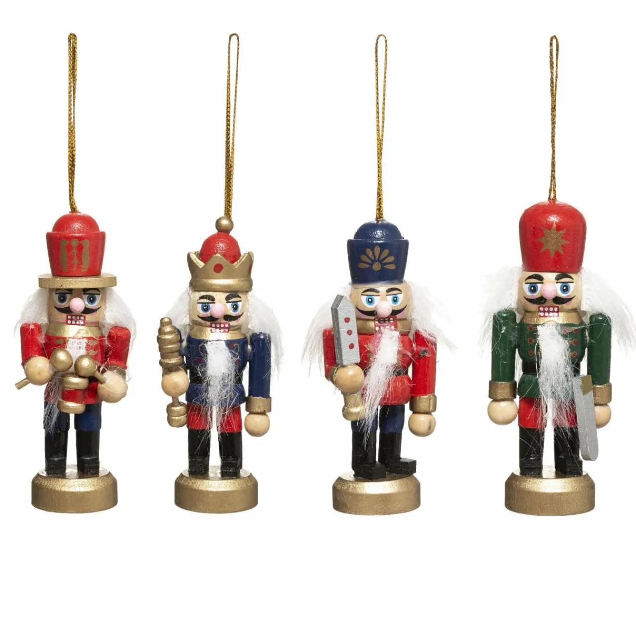 Feeric Lights & Christmas Lot de 4 soldats Casse noisette à suspendre (H8 cm) Multicolore Sale