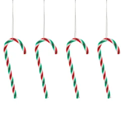 JJA Lot de 4 Sucres d'orge (H12 cm) Confiserie et Rouge Vert Discount