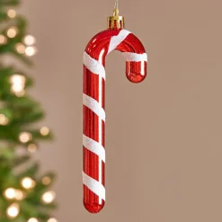 Feeric Lights & Christmas Lot de 6 sucres d'orge à suspendre (H14 cm) Candy Rouge Sale