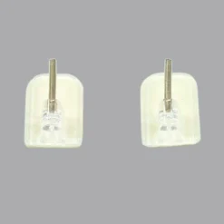 LUANCE Lot de 4 supports adhésifs Transparent Discount