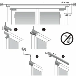 LUANCE Lot de 2 supports Fix'vit (L180 - D20 mm) Blanc