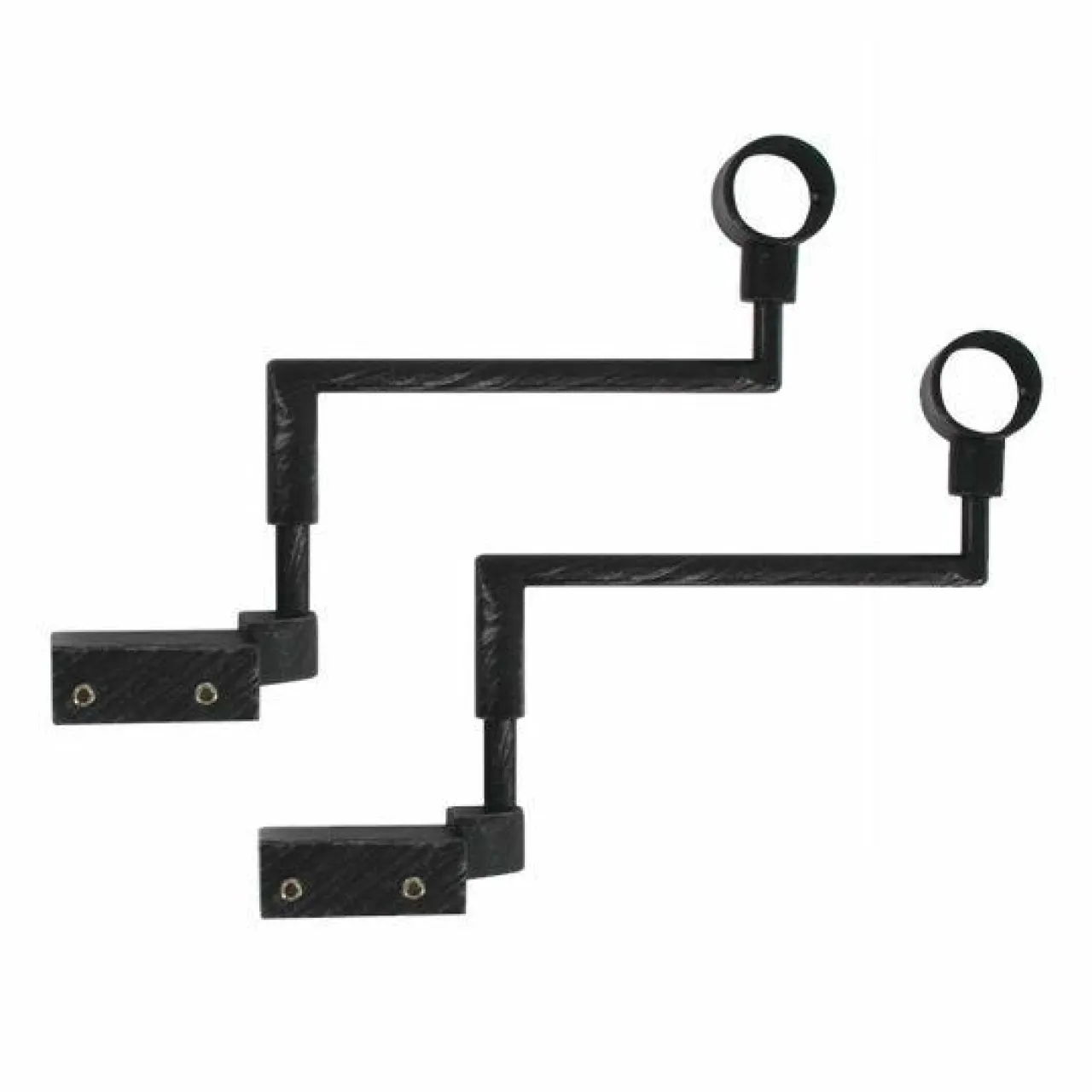 LUANCE Lot de 2 supports Fix'vit (L180 - D20 mm) Noir Discount