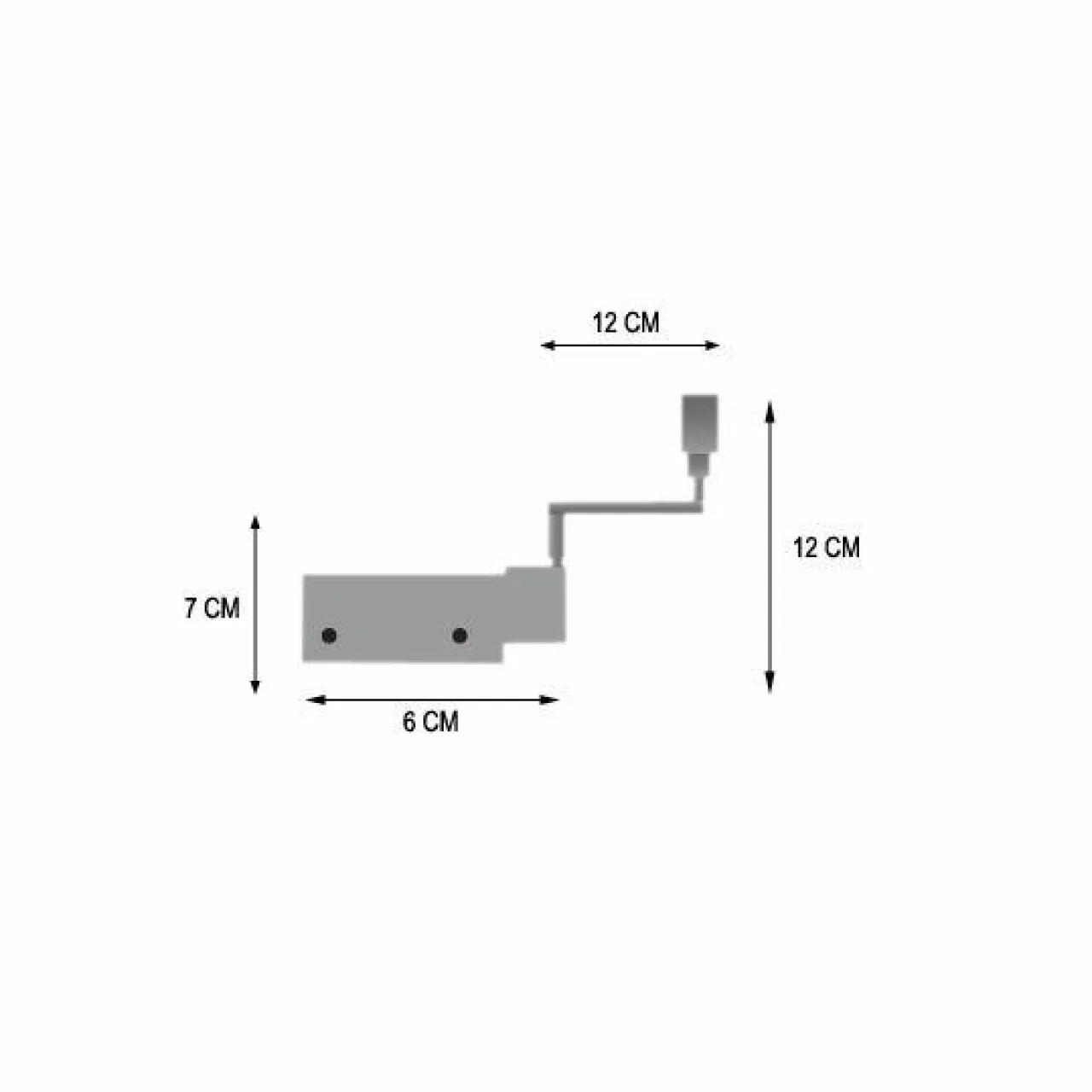 LUANCE Lot de 2 supports Fix'vit (L180 - D20 mm) Noir Discount