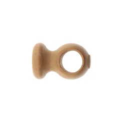 LUANCE Lot de 2 supports plafond tringle bois (L5 cm / D28 mm) Nils Vernis Beige