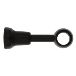 LUANCE Lot de 2 supports tringle extensible bois (L140 - 160 cm/ D28 mm) Nils mat Noir New