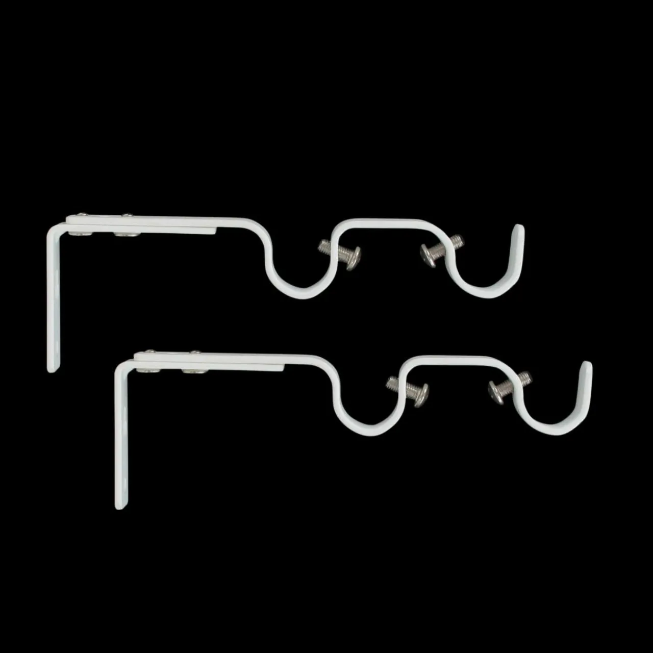 LUANCE Lot de 2 supports tringles doubles extensibles (L165 - L190 / D20 mm) Jim gouttière mat Blanc Online