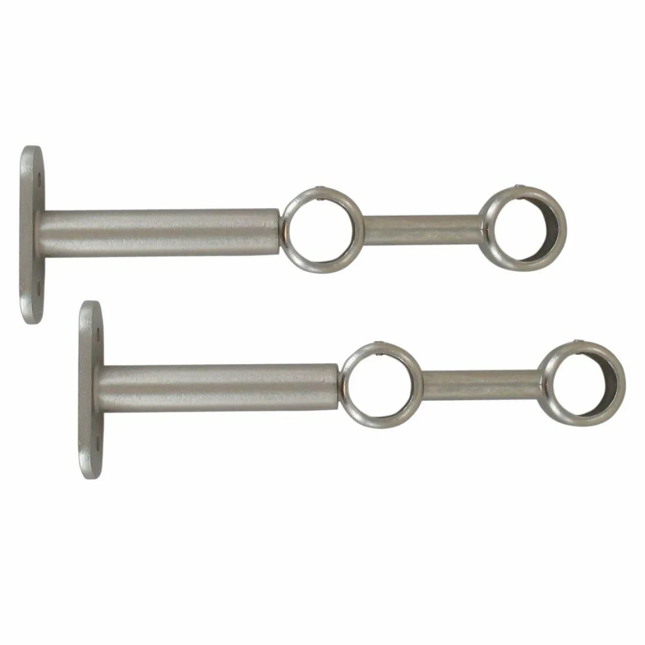 LUANCE Lot de 2 supports tringles doubles extensibles (L150 - L195 / D20 mm) Jim Argent New