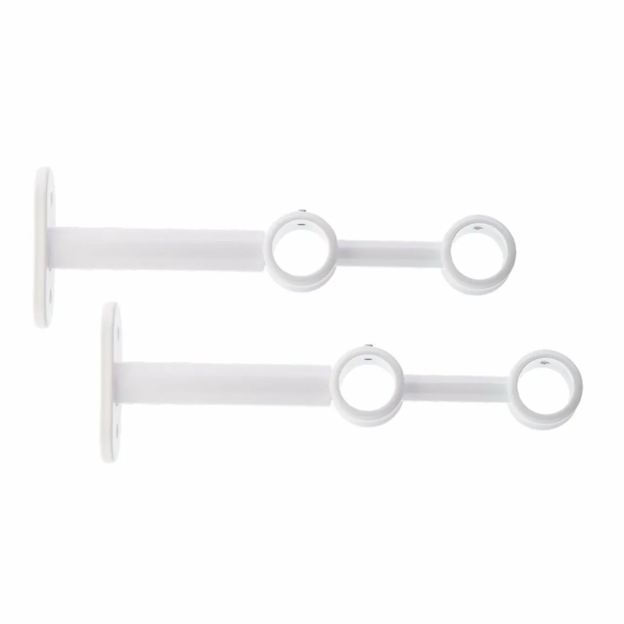 LUANCE Lot de 2 supports tringles doubles (L150 / D20) Jim mat Blanc Sale