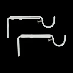 LUANCE Lot de 2 supports tringles extensibles (L110 - L150 / D20 mm) Jim gouttière mat Blanc Online